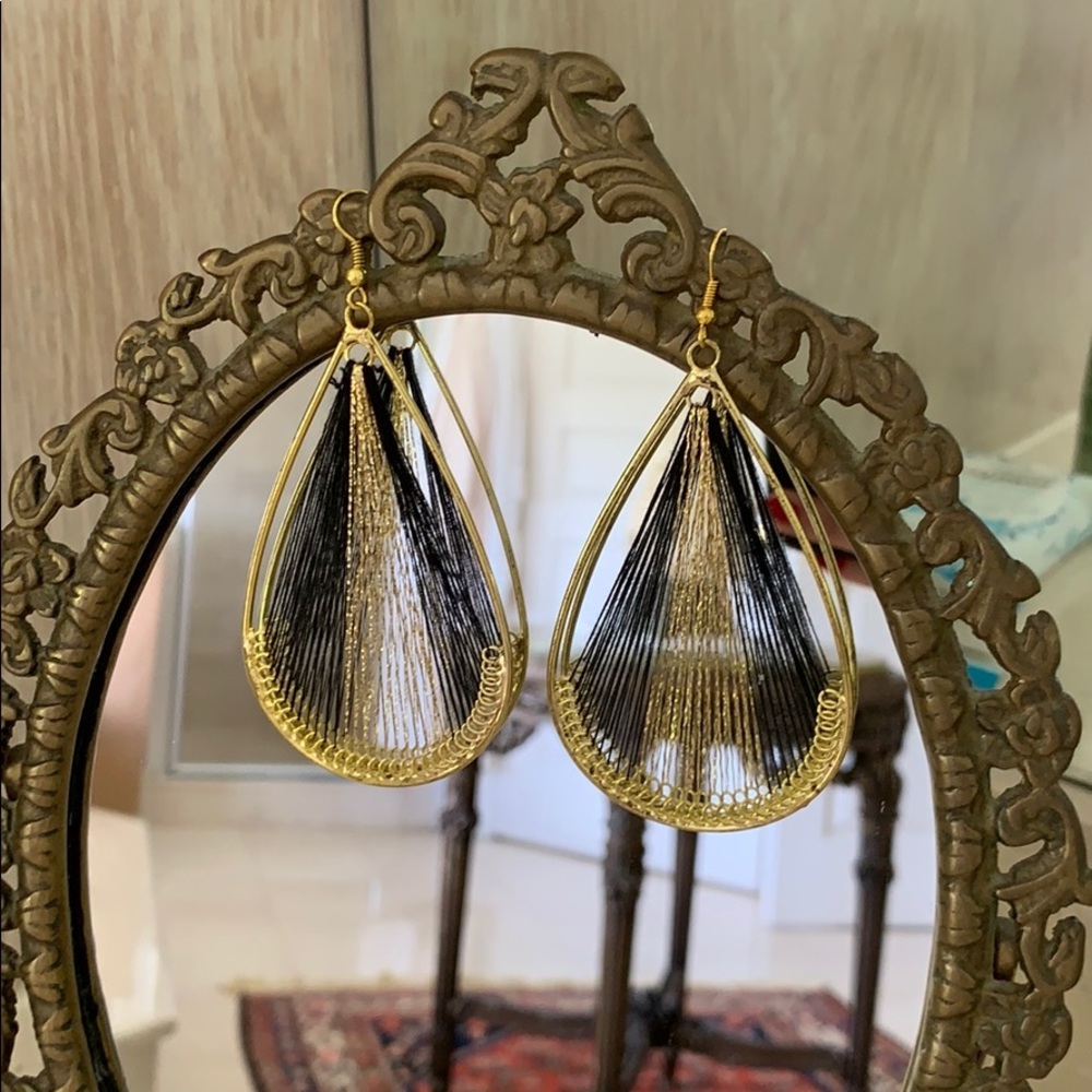 Large Lily Wang thread wrap earrings